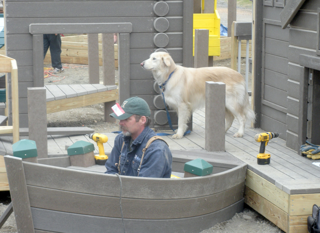  during construction of the Soldotna Community Playground last week